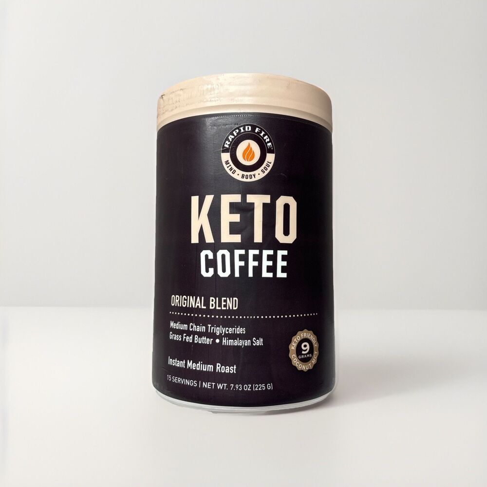 Ketogenic Coffee Metabolism 7.93 Oz By Rapid Fire Instant Medium Roast READ DES